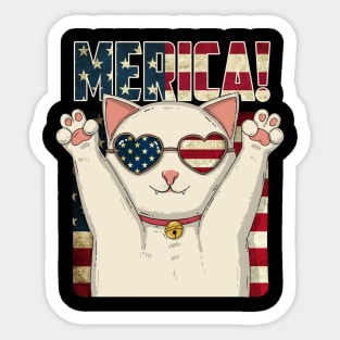 Merica Neko Sticker